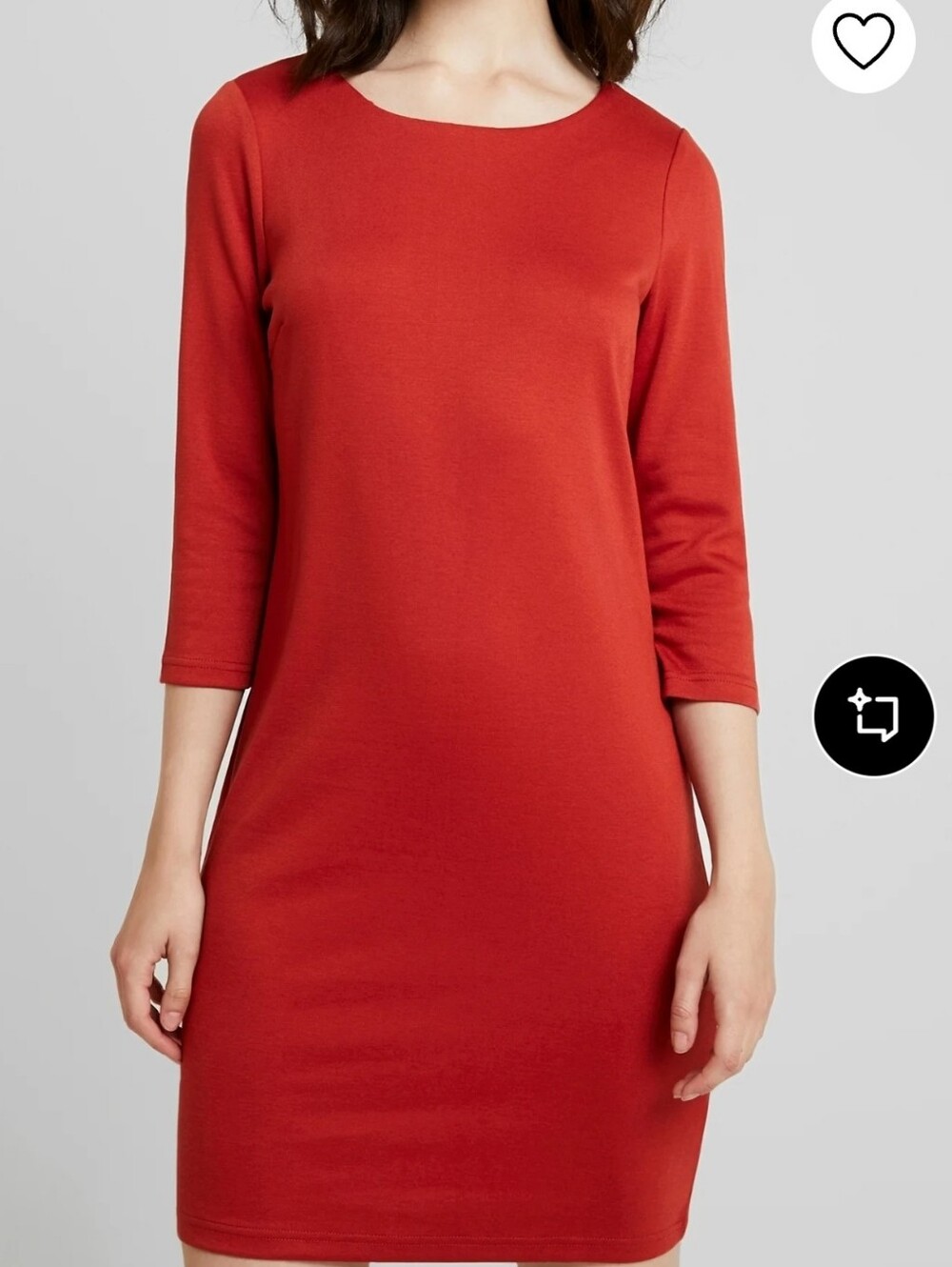 VILA Rust Orange Long-Sleeve Sheath Dress FALL STAPLE !